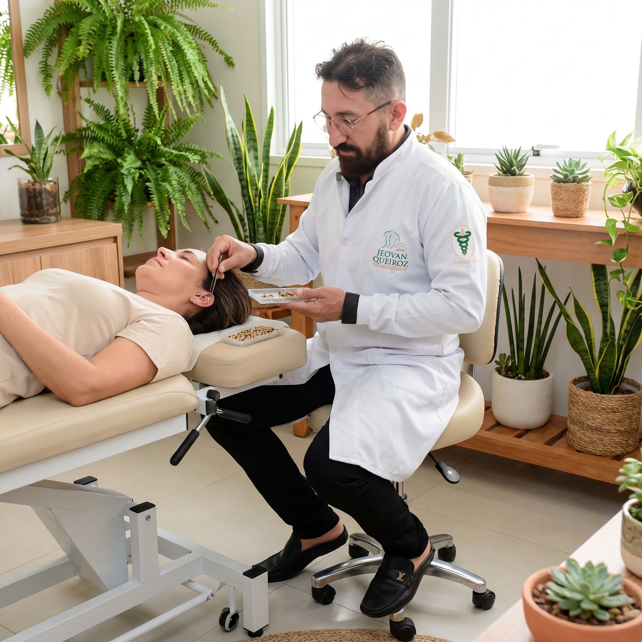Auriculoterapia - estimulação de pontos na orelha